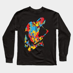 Saxophone Musician Paint Style Long Sleeve T-Shirt